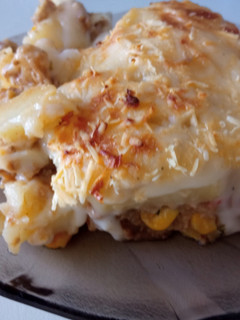 Una foto de Pastel de papas, atún y choclo