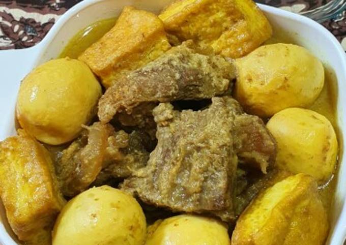 Resep Terik Daging Tahu Telur Khas Jawa Tengah Oleh Rossy Anna Oktavia