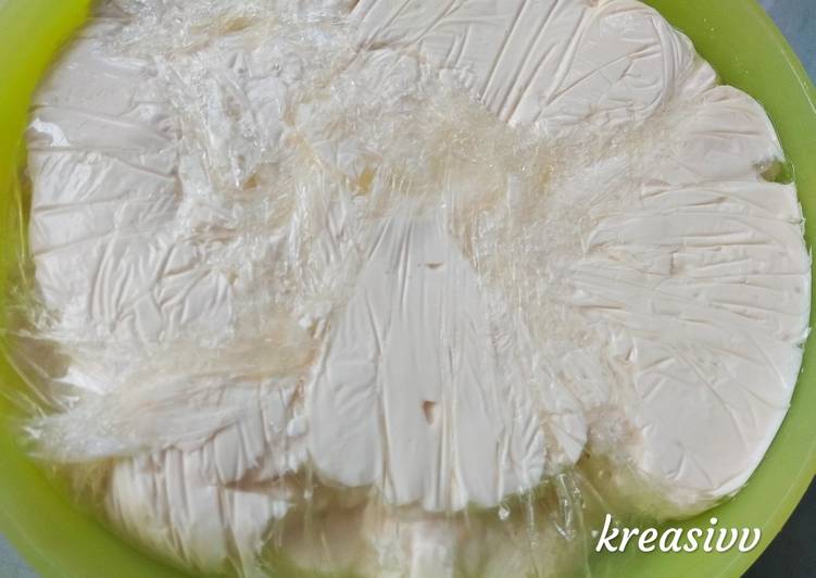 Cream cheese homemade (kw) dari Greek yogurt