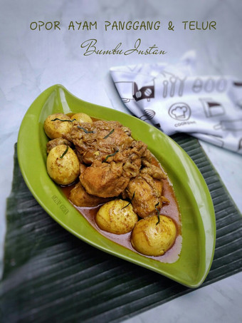 Cara Bikin Opor Ayam Panggang &amp; Telur Bumbu Instan Praktis