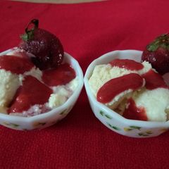 A picture of Strawberry ice cream.