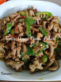Foto resep Tumis Usus Manis Pedas