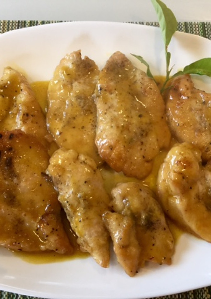 Una foto de Pollo a la naranja y el limón