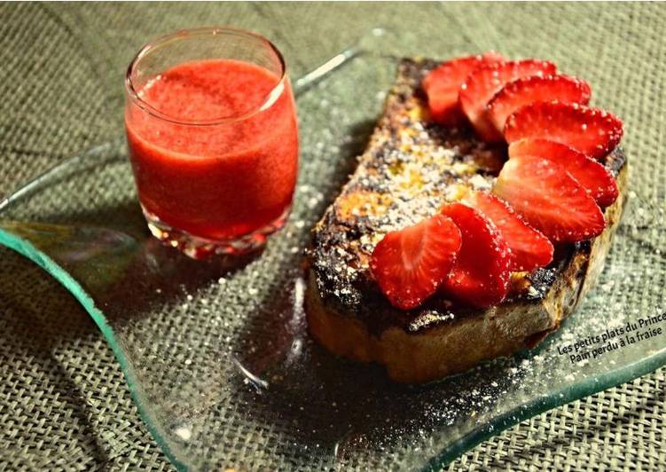 Pain perdu à la fraise