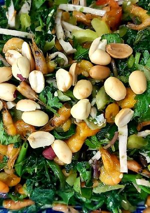 Hình của món Nộm rau muống tép.