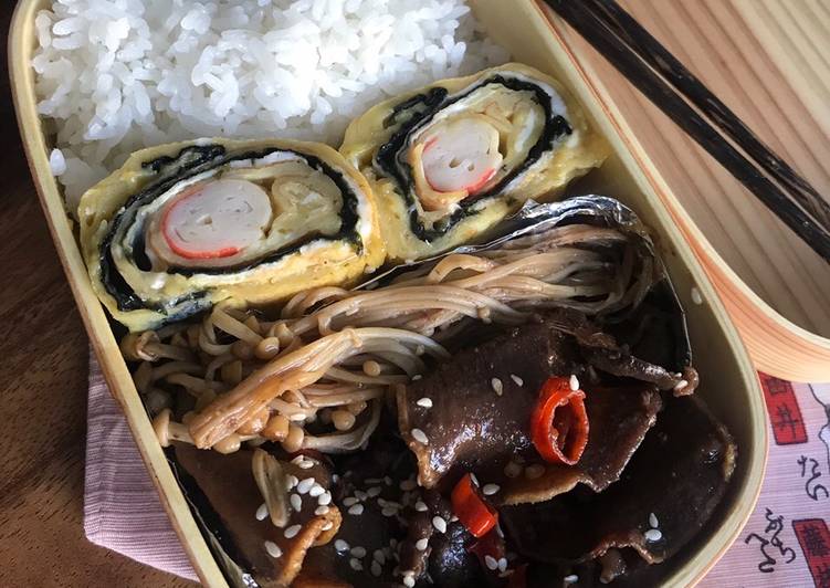 Resep Gyutandon + Tamagoyaki Bento Super Lezat
