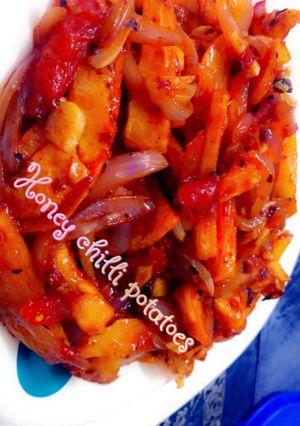 A picture of Honey chilli potato.