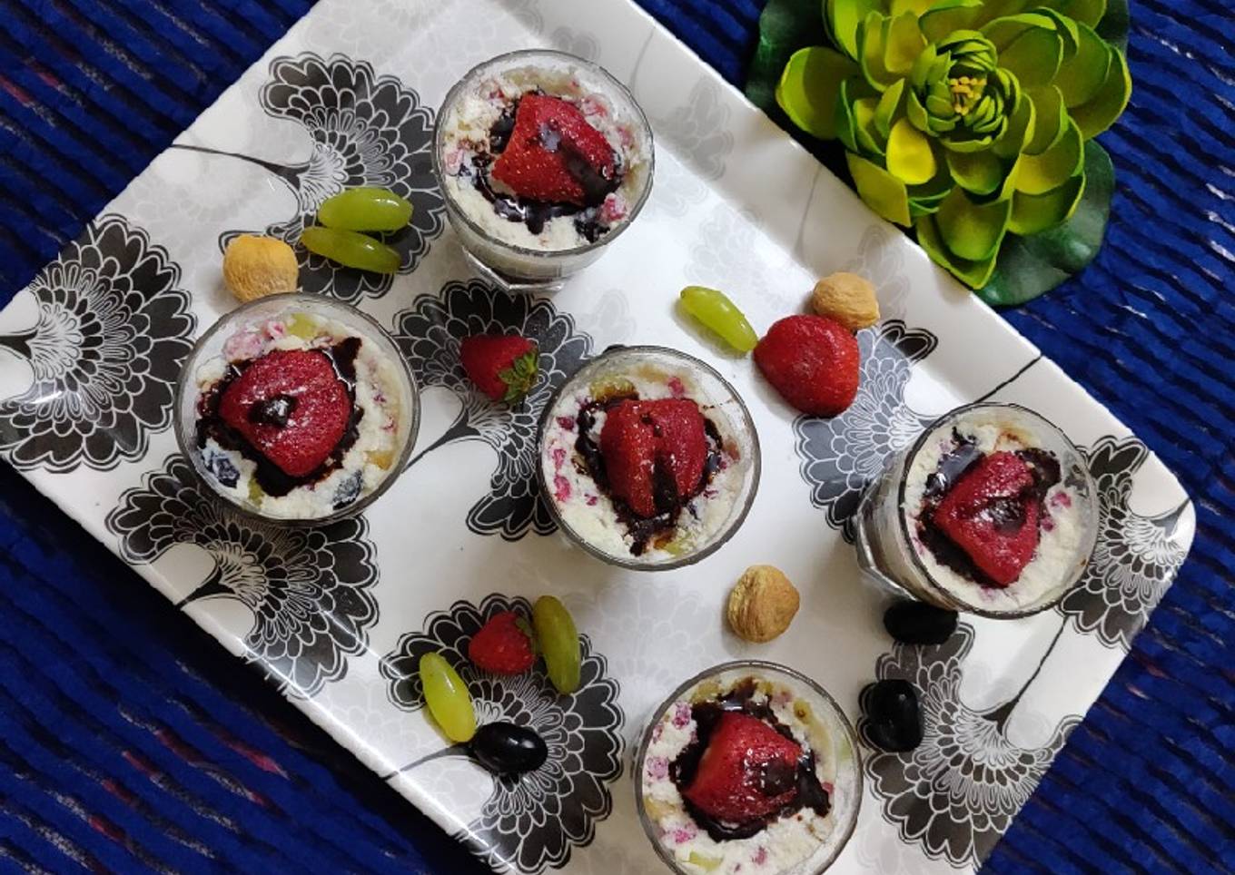 Milk pudding with chocolate