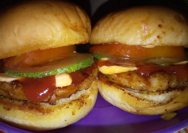 Resep Burger Jamur Tiram yang Enak Banget