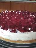 Cheesecake with Sour Cherry Topping