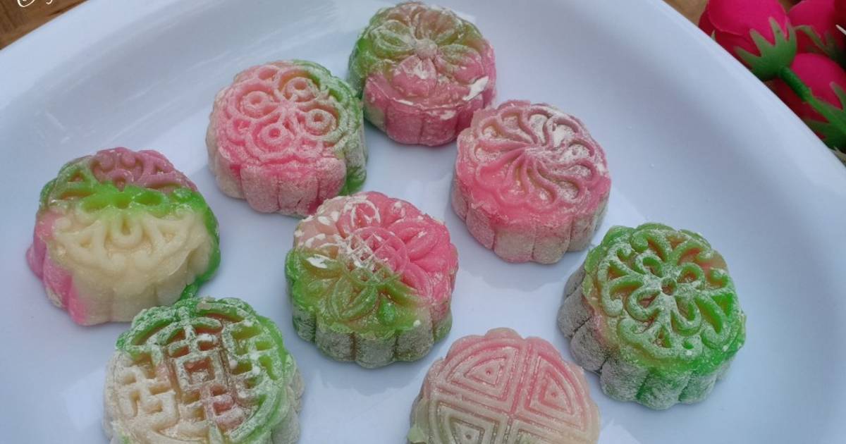 Resep Snow Skin Mooncake Isi Kacang Hijau Oleh 🌷yulie Yuda Gunawan🌷