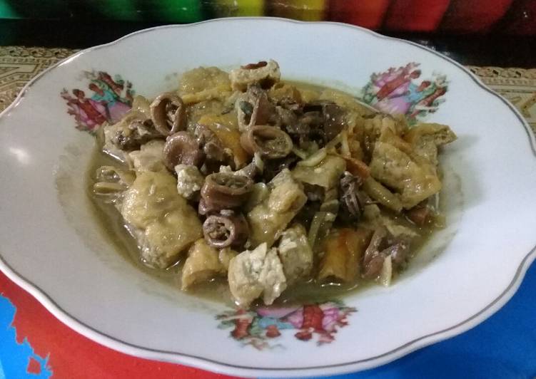 Resep Cumi tahu santan pedas. Lezat