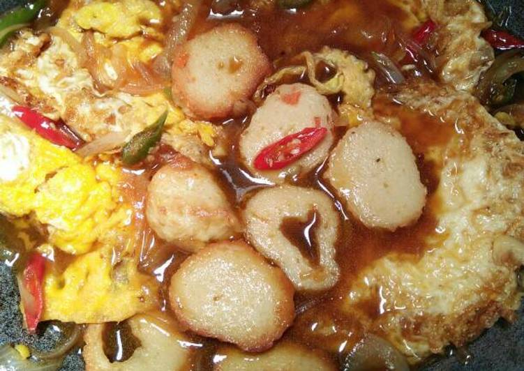 Telur kecap + bakso