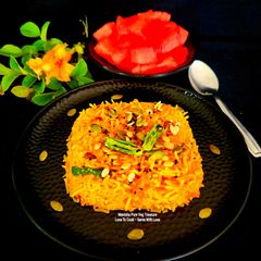 A picture of Watermelon Seeds Rice - Masterchef India Viral Innovative Dish.