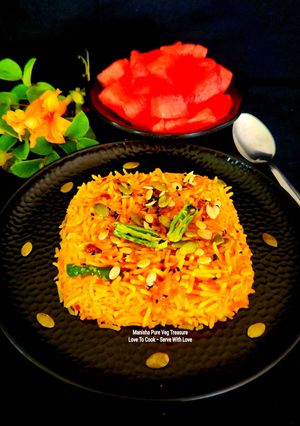 A picture of Watermelon Seeds Rice - Masterchef India Viral Innovative Dish.