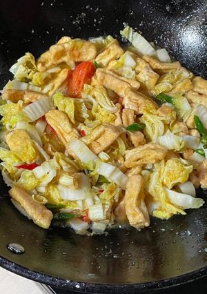 Foto resep Tumis Tahu Sawi Putih