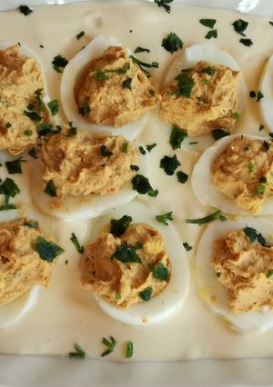 Töltött tojás recept fotója
