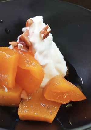 Una foto de Calabaza o zapallo en almíbar 2 ingredientes! Súper fácil y en microondas