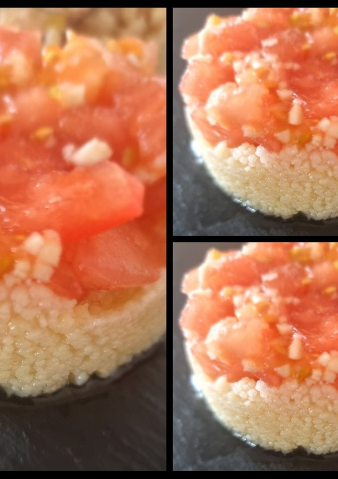 Una foto de Cuscús con tomate y ajo