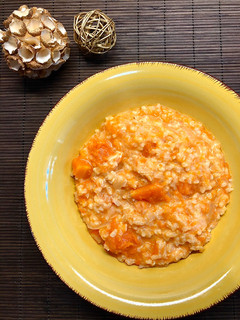 Una foto de Arroz integral cremoso con calabaza