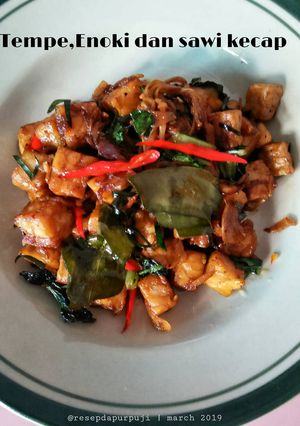 Foto resep Tempe, enoki dan sawi kecap