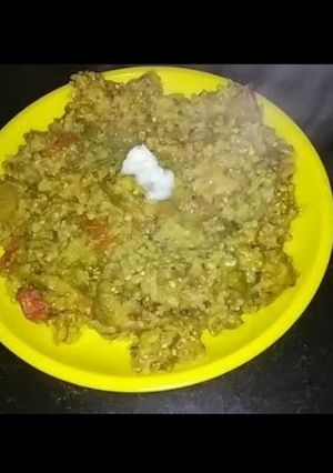 A picture of Masala Bajra khichdi.