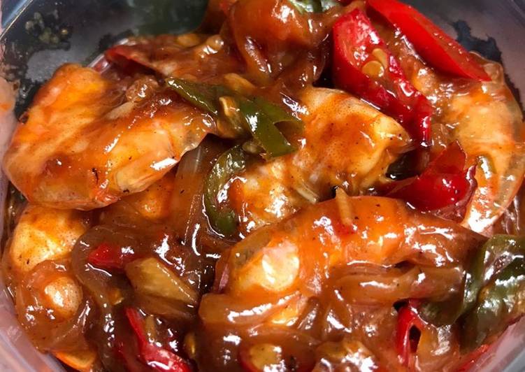 Langkah Mudah untuk Menyiapkan Udang saus padang praktis, Sempurna