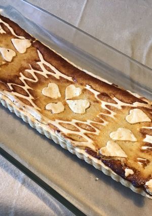 Une photo de Tarte ananas,citron vert et cranberries