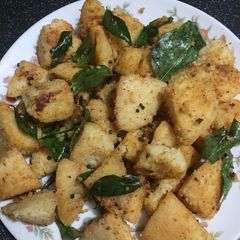 Instant besan fried idli A picture of Instant besan fried idli.