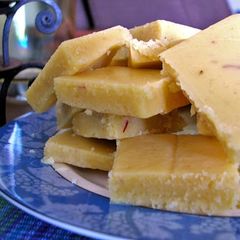 A picture of Besan Coconut Burfi.