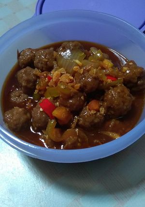 Foto resep Meat balls with Oyster Sauce