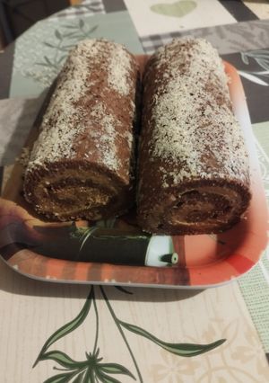 Gesztenyés keksztekercs recept fotója