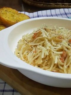 Foto resep Spaghetti Aglio Olio Salmon