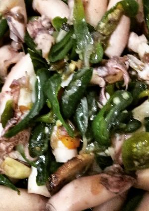 Foto resep Tumis cumi asin cabe ijo
