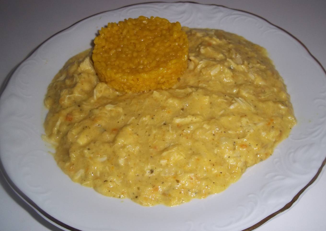 Pechuga de pollo picante y arroz