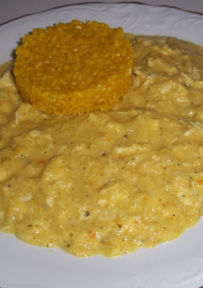 Una foto de Pechuga de pollo picante y arroz