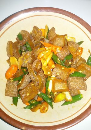 Foto resep Oseng kikil cabe ijo
