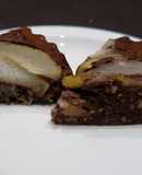 Torta de chocolate y pera al cogñac low carb