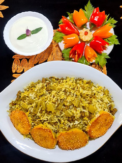 عکسی از دستور 🍀کرفس پلو با گوشت چرخکرده🍀