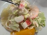 Cóctel de mariscos con fruta