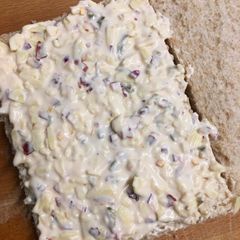 A picture of Cheese n onion sandwich #my style.