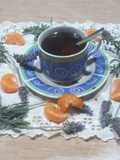 Infusión de cáscaras de mandarina