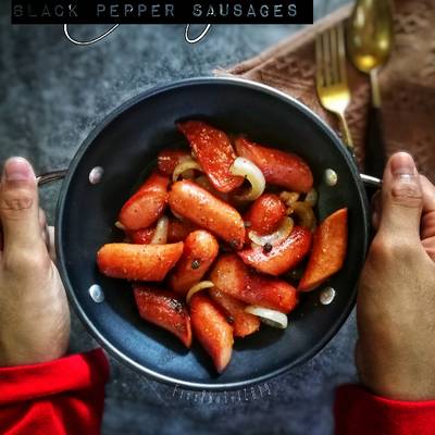 Resipi Easy Black Pepper Sausages Oleh Hafiza Muaddah Cookpad