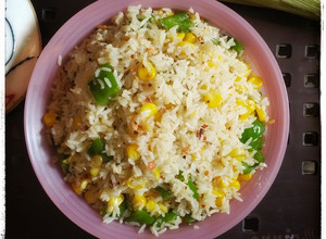 A picture of Italian rice/Italian corn risotto.