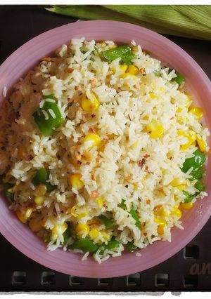A picture of Italian rice/Italian corn risotto.