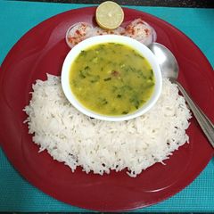 Methi Moong Dal Rasam (Soup) A picture of Methi Moong Dal Rasam (Soup).