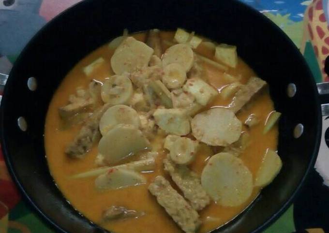 Resep Santan rebung+tahu+tempe semangit Anti Gagal