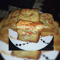 A picture of Fried bread in egg.
