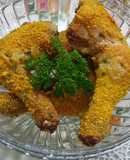 Pollo frito al horno