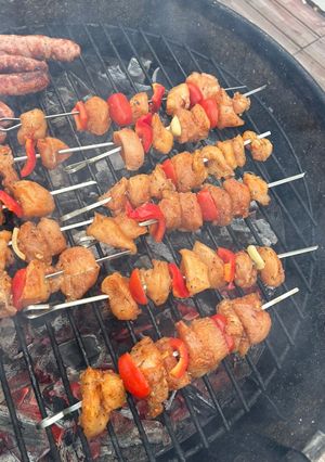 Une photo de Brochette de poulet au paprika